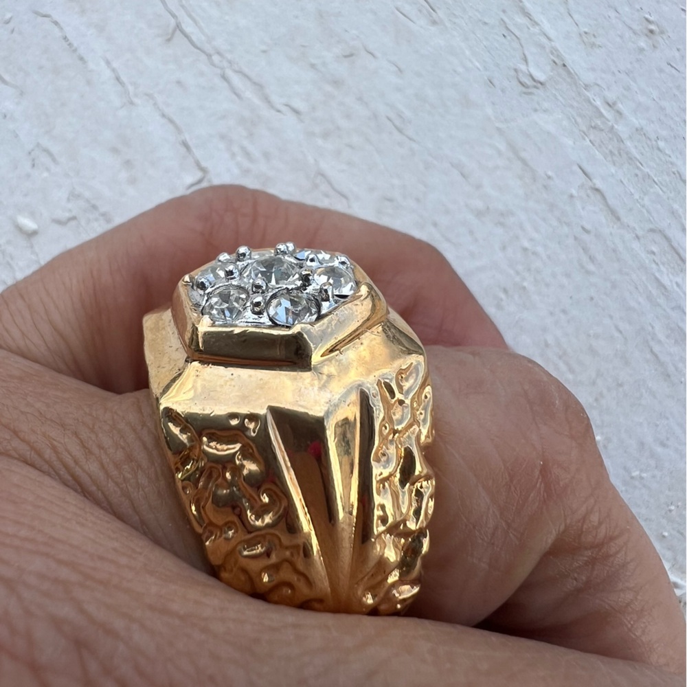 🎈🎉Host Pick🎊 Kentucky Cluster Hexagonal Men's Ring Sz 8.75 - Picture 2 of 4